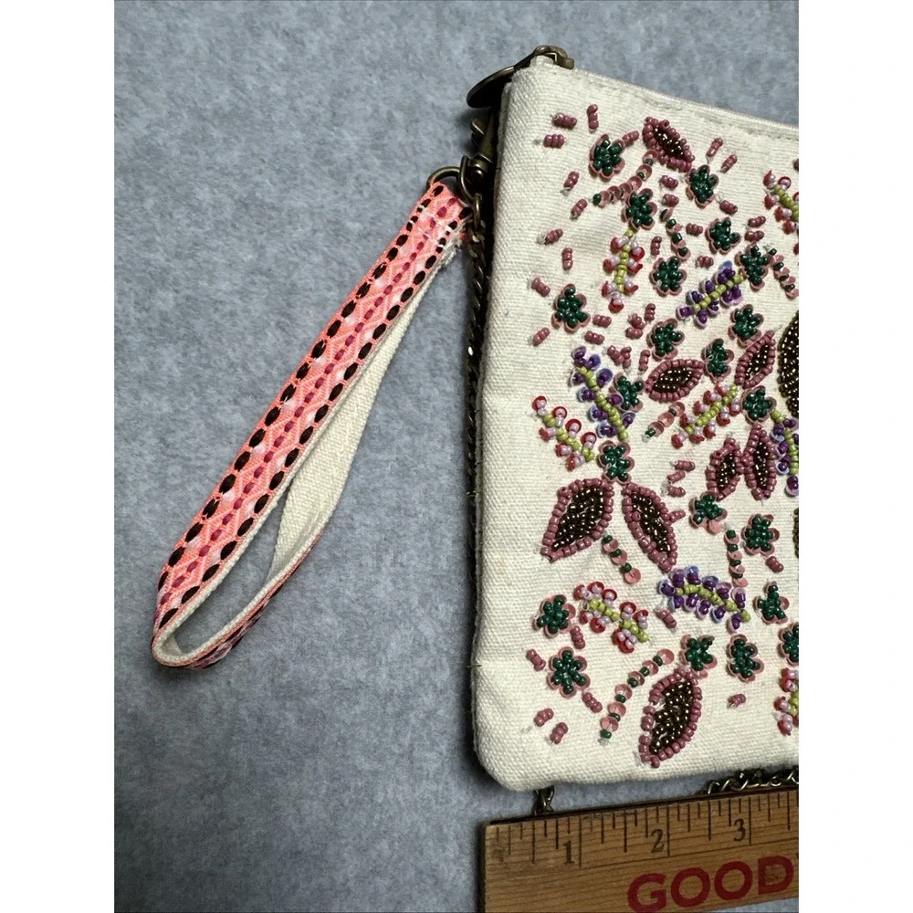 America & Beyond Anthropologie Beaded Embellished‎ Crossbody Letter 